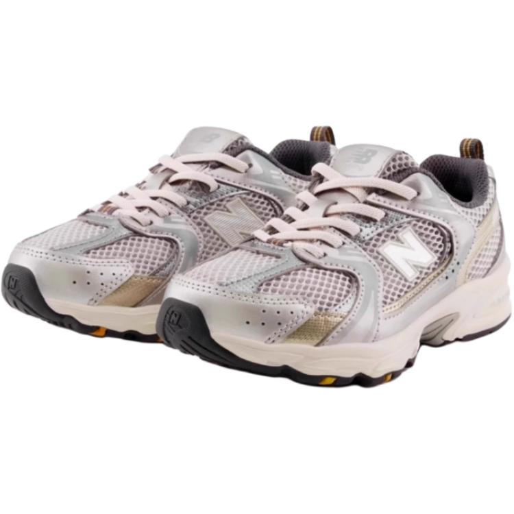 New Balance NB 530 Тканевые низкие детские кроссовки для бега Светло-серый/Серебристый Дети возрастом от 3 до 7 лет PZ530KMW