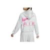 Nike Женская толстовка с капюшоном с вышитым логотипом Air и молнией, фотонно-серая FN1895-025