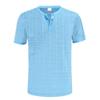 Mens Casual Breathable Loose Short Sleeve Henley Summer T Shirt