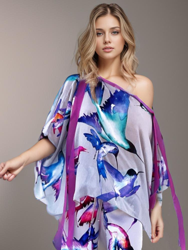 2024 летние пикантные накидки на бикини на одно плечо, топы с принтом больших размеров для женщин, пляжная одежда, купальный костюм, накидка