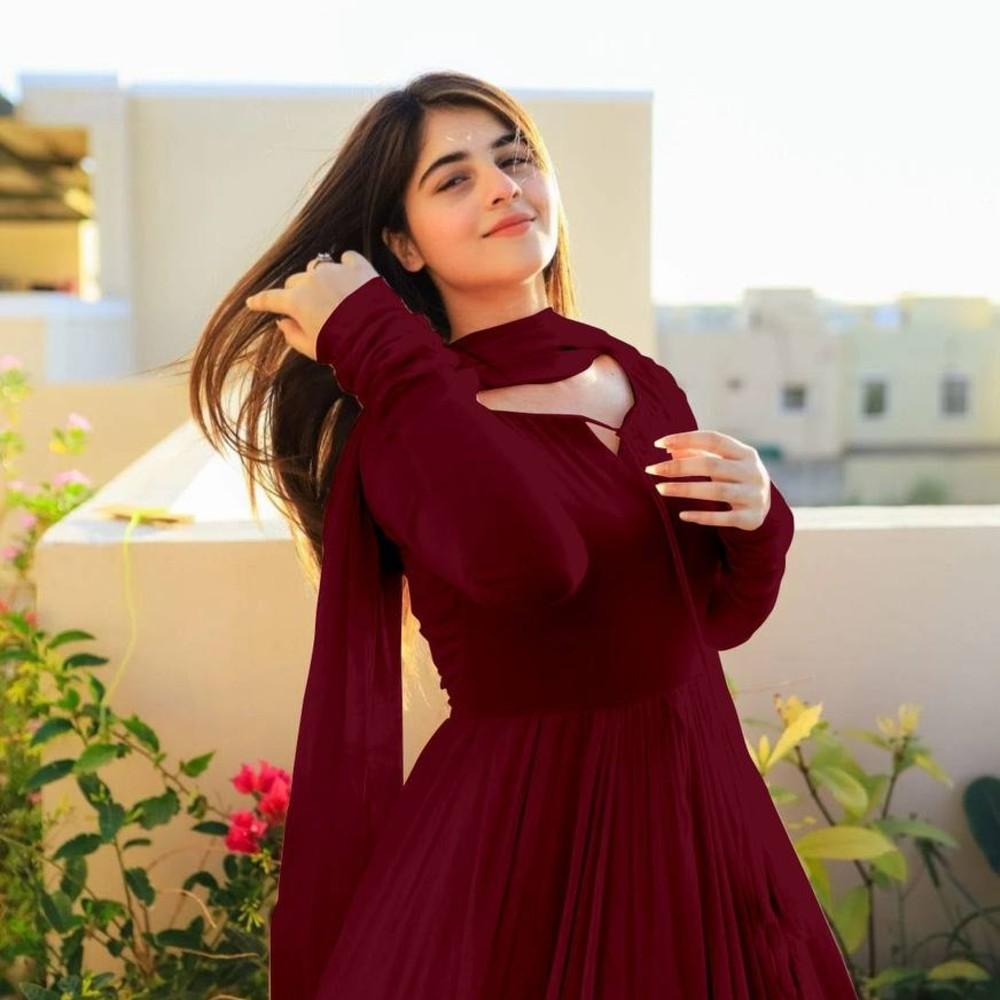 Расклешенное платье с дуптой для девочки и женщины