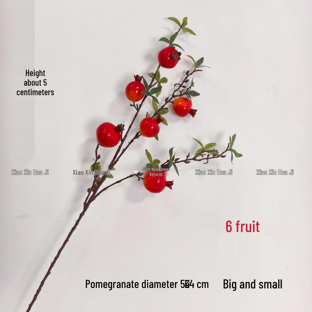 Высококачественная искусственная фруктовая ветка с яблоками, гранатами, апельсинами, хурмой и лимонами для домашнего декора.