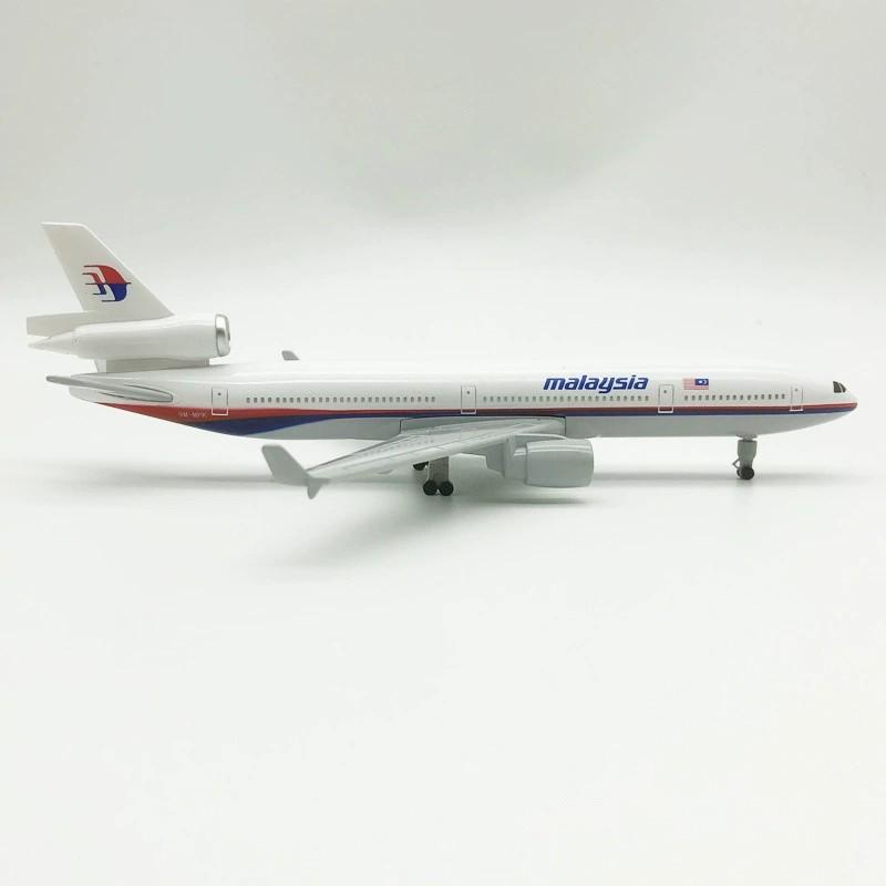 Масштаб 1/400 Malaysia Airways MD-11 20 см Литой сплав Самолет с шасси Модель Коллекция Подарок Демонстрационный самолет