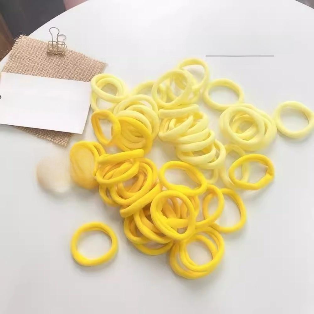 50PCS Non-Slip Colorful Elastic Hair Ties No Damage Hair Bands New Hair Rope For Girls