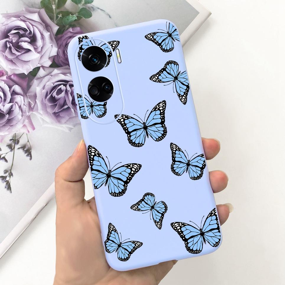 Case For Honor 90 Lite Honor X50i Cover Shockproof Back Coque Women Fashion Flower Butterfly Capas for Huawei Honor90 Lite Cover