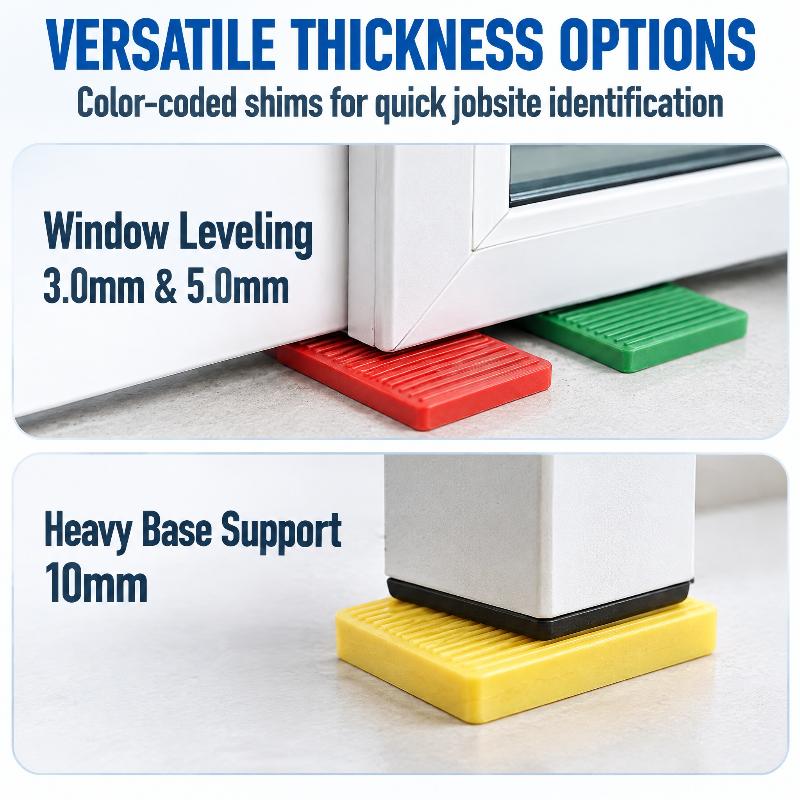 40Pcs 4 Sizes Plastic Gaskets Used For Adjusting Door And Window Frames Leveling Tiles Pp Gaskets Wedges