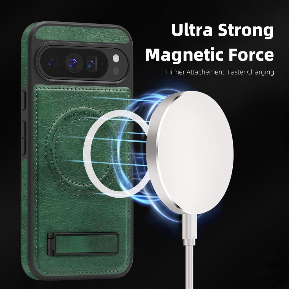 Luxury Kick-stand Holder Case for Google Pixel 9 10 Pro XL 9Pro PC TPU Armor Shockproof Magnetic Cover for Google9