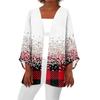 Женская повседневная мода Caot с рождественским принтом Легкая куртка средней длины Кардиган