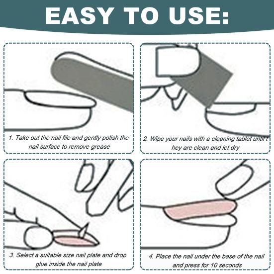 1 набор матовых и зеленых листьев для удаления поддельных ногтей. Легкое нанесение минималистичного сладкого анти-брейка для ногтей.