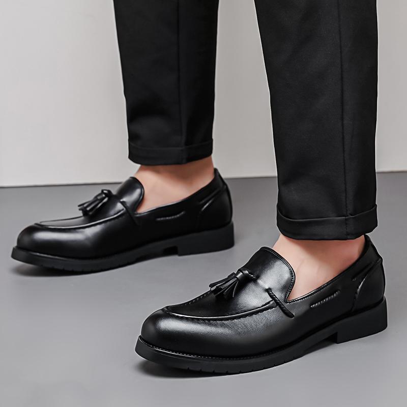 Мода Новые Мужские Очаровательные Остроносые Сине-Зеленые Кисточки Повседневная Обувь Мужская Нарядная Свадебная Выпускная Вечерняя Обувь Лоферы Обувь Zapatos Hombre