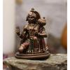 Cold Cast Resin Hanuman Ji Showpiece Antique Decor Bajrangbali Statue Idols (Metal Finish), Brown, Religious