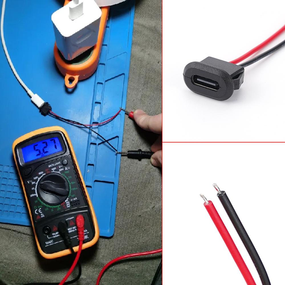 USB TYPE-C 2P клей прямого давления водонепроницаемый женский модифицированный электрический автомобиль быстрозарядное гнездо зарядное устройство вилка и розетка