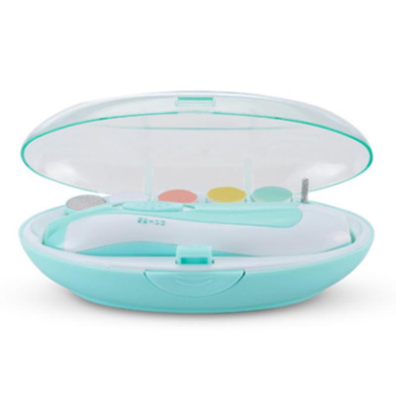 Baby Electric Nail Trimmer, 6-in-1 Multi-Head Safe Nail File Kit, Gentle Anti-Pinch Nail Grinder for Newborns & Toddlers