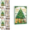 Dog Series Advent Calendar With Acrylic Festive Decor For Christmas Party Gifts