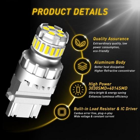 AUXITO 3157 3156 3057 4157 LED Reverse Brake Turn Signal Light Bulb 6500K EOA