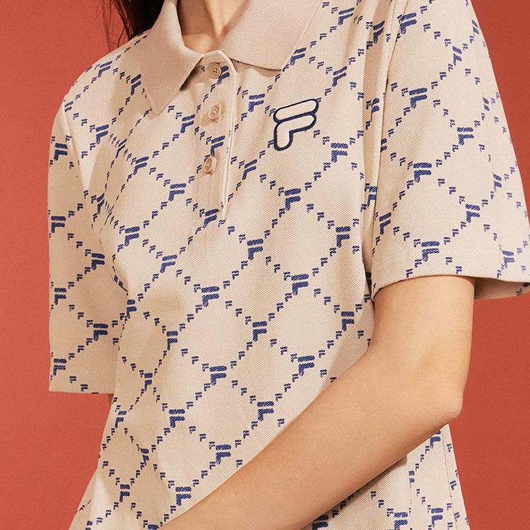 Fila Fusion Модное Удобное Спортивное Повседневное Платье-Поло Женские платья Пепельно-Серый T11W423306FGY