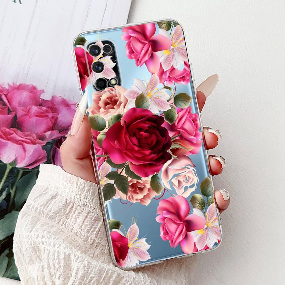 For Realme 7 Pro Case RMX2170 Cute Love Heart Painted Cover Soft Slim Phone Case For Realme 7 5G RMX2111 Realme7 Pro Fundas Bags