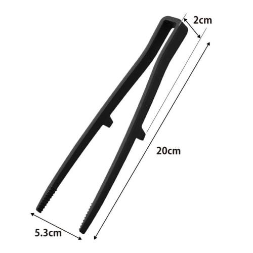 Yamazaki Tower Silicone Chopsticks, Small, Black, W5.3 x D2 x H20cm, Dishwasher Safe, Floating Tips, Kitchen Tongs, Small Size, 1599