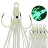 5pcs Squid Skirts Fishing Lures With Hooks Octopus Artificial Bait Fishing Jigs Luminous Fishing Hooks