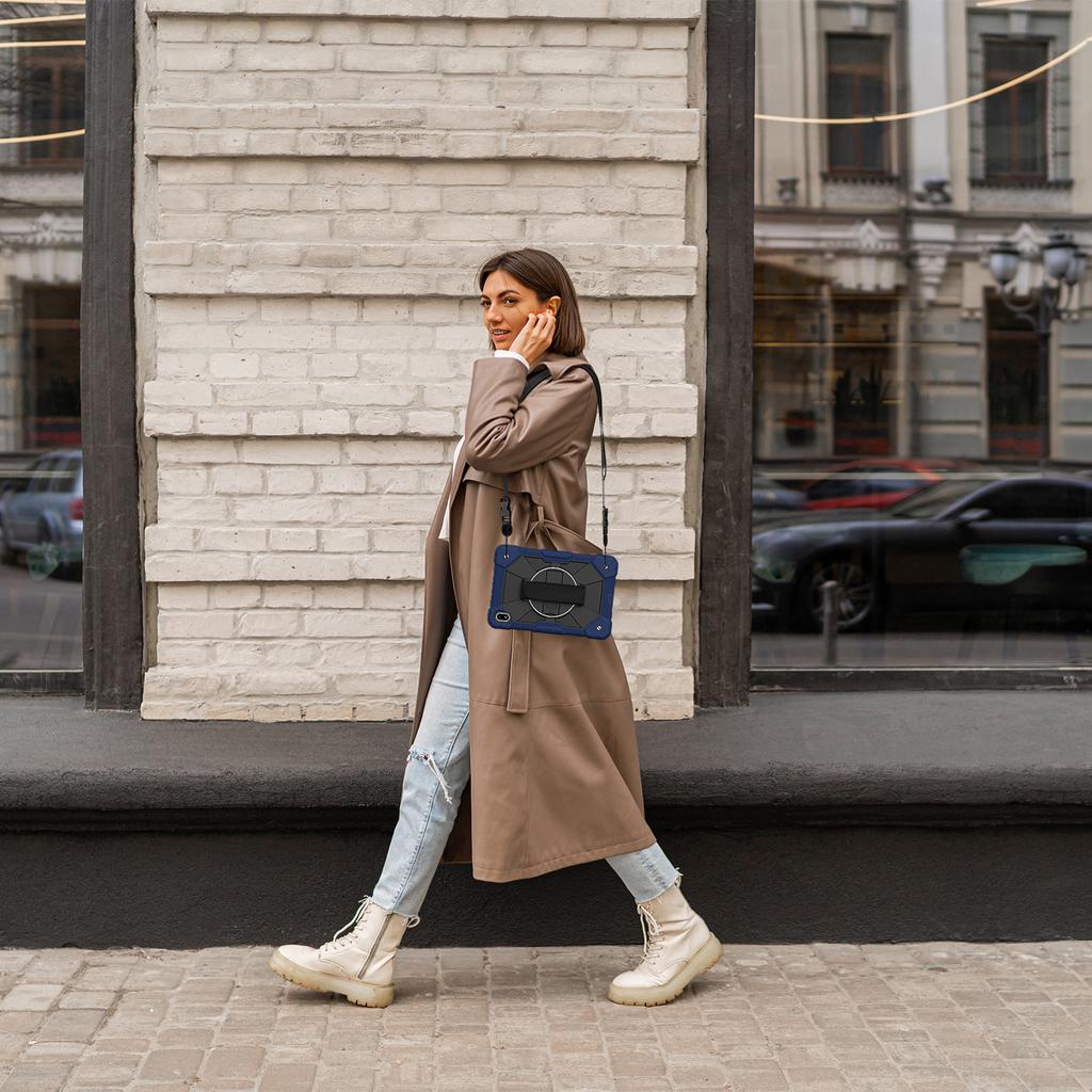 For Huawei MatePad SE 11 Case Kickstand Silicone+PC Tablet Cover with Shoulder Strap