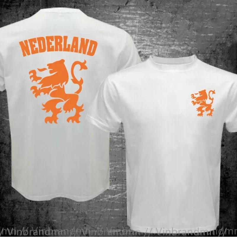 Nederland Netherlands Orange Dutch Lion Soccer 100 Cotton Geek Family Top Tee New Unisex Summer Tops Casuals T Shirts Hip Hop Tops