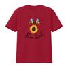 Bee Kind Bees And Sunflower Women s Plus Size T Shirt Black 2X Large vintage Washed Casual homme Unisex graphic Stretched
