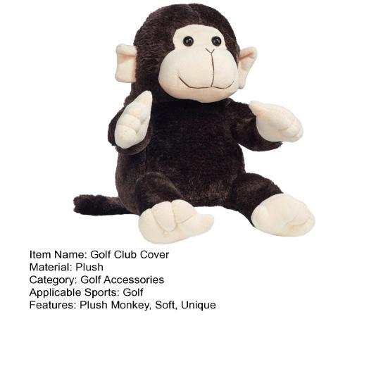 Мягкий чехол для клюшки для гольфа в виде плюшевой обезьяны, чехол для клюшки для гольфа в виде животного, аксессуар для гольфа Driver And Woods