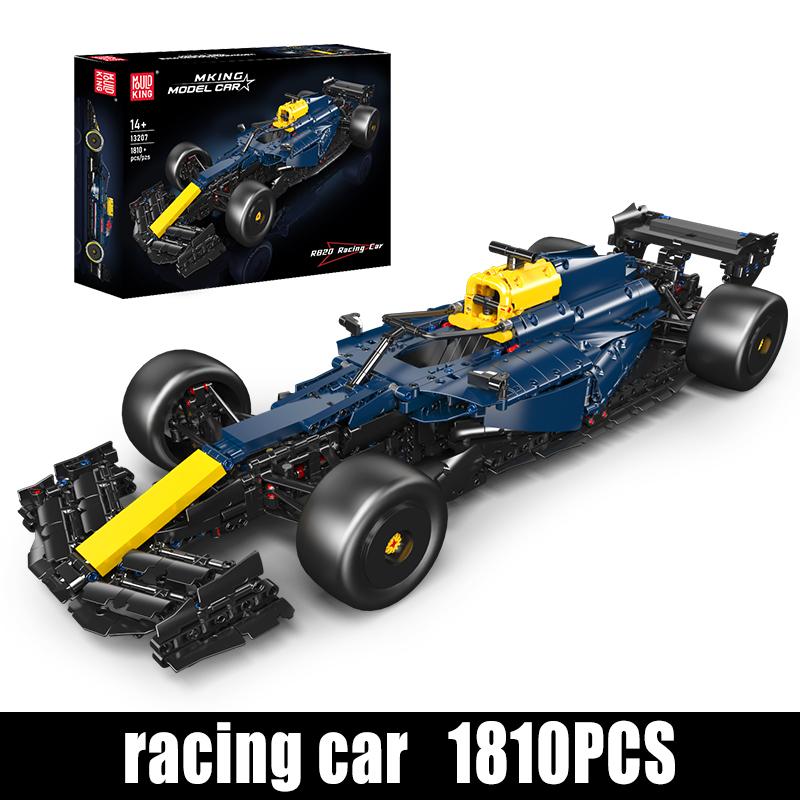 Mould King 13207 Технические Автомобильные Игрушки Набор Строительных Блоков Гоночный Автомобиль RB20 Сборка Модель Формулы 1 Кирпичи Рождественский Подарок для Детей