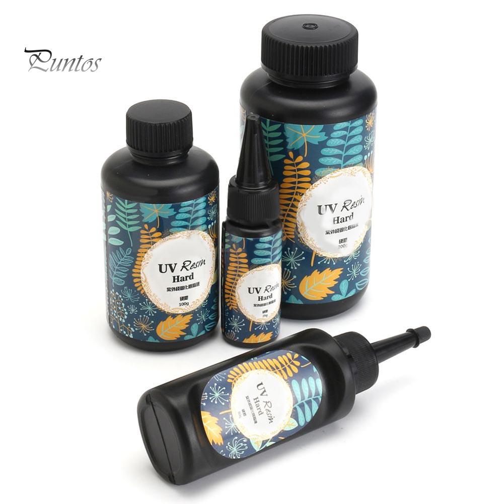 Puntos 10/15/25/60/100/200 г УФ-смола твердый клей ультрафиолетовый прозрачный светодиодный DIY инструменты