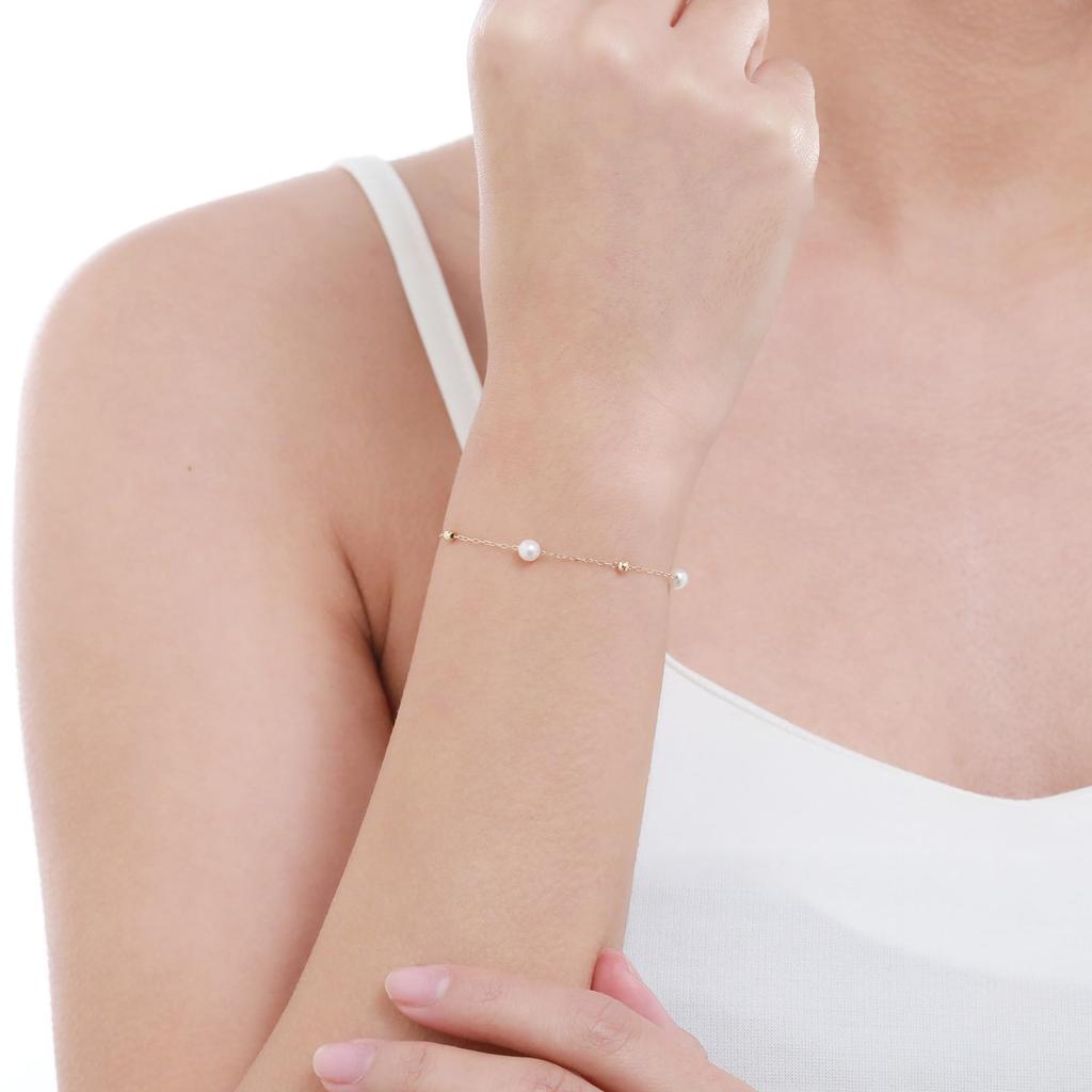 PEARL Made in natural pearl bracelet for 10k Akoya pearl for everyday [KOKO JEWELRY] Japan, women, pearl, bracelet, use, br40mrb-10k-6