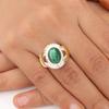Натуральный Малахит Драгоценный Камень Серебро 925 пробы Штампованное Кольцо Ручной Работы Модные Ювелирные Изделия RR-61-40