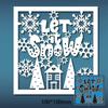 Christmas Snowflake Square Design Style Metal Cutting Dies DIY Scrapbooking Embossing Stencil Paper Craft Album Template