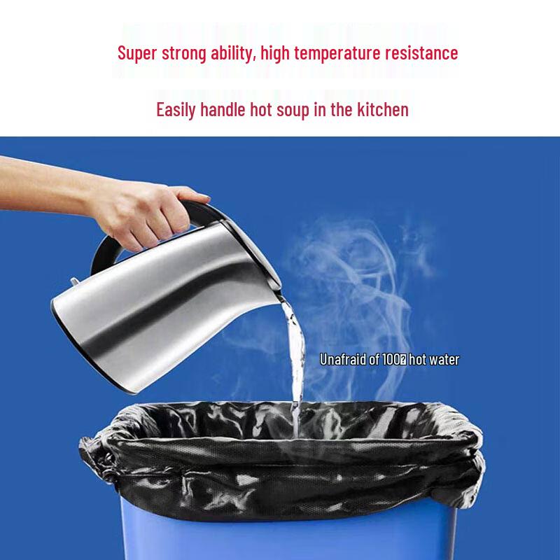 Zhaoshen Large Heavy-Duty Black Flat-Mouth Commercial Garbage Bags