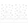 Seasonal Home Decor White Elk Christmas Window Clings, Snowy Xmas Tree Windows Stickers, Creative Winter Gifts Forest Trees Decorations for