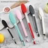 Silicone & Stainless Steel Food and BBQ Clip Set - 7", 9", 12" Steak and Bread Tongs