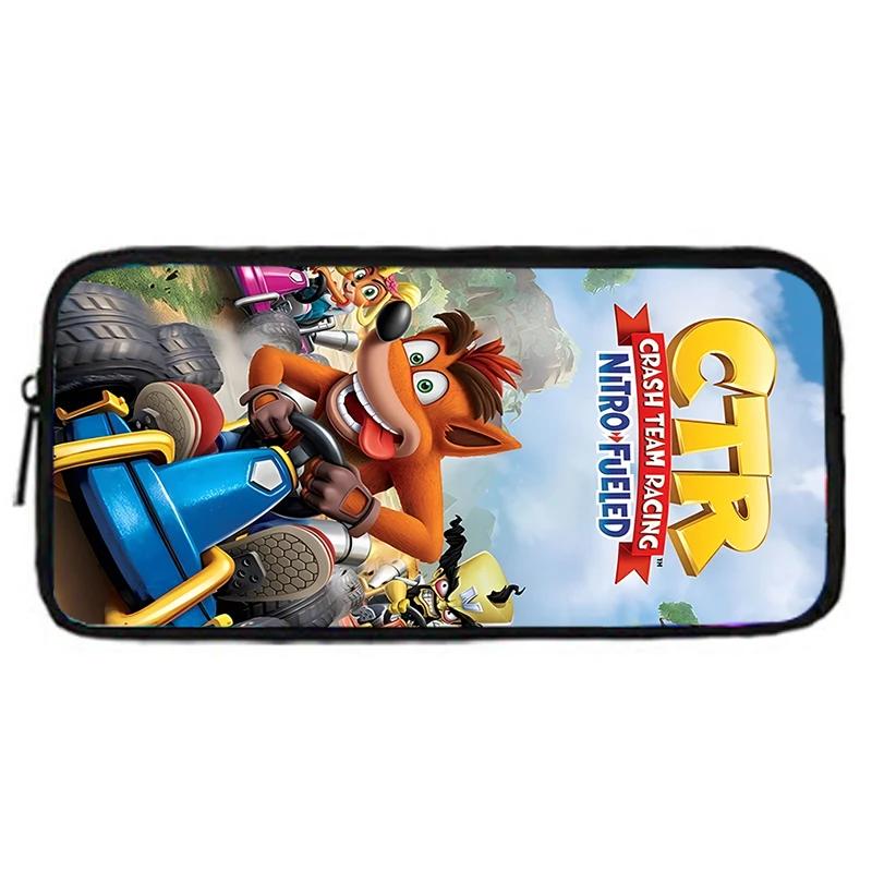 Детские рюкзаки Мультяшные Crash Bandicoot Сумка через плечо Пенал Ученик Большая вместимость Школьные сумки для мальчиков и девочек Лучший подарок