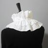 Women Layered Ruffle False Collar Victorian Renaissance Neck Ruff Fashion Clown Collar Halloween Props Costume Accessory