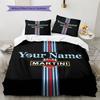 Martini Custom Name Pattern Bedding Quilt Set Quilt Cover Pillowcase Home Birthday Gift(1 * duvet cover + 2 * pillowcase, without core)