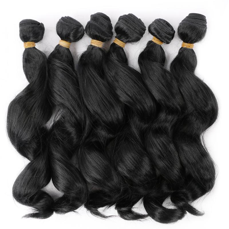 Deep Wavy Bundles Ody Weave Water Curly Synthetic Hair Extensions 14/18 Inch Ombre Wavy Hair Bundles For Women