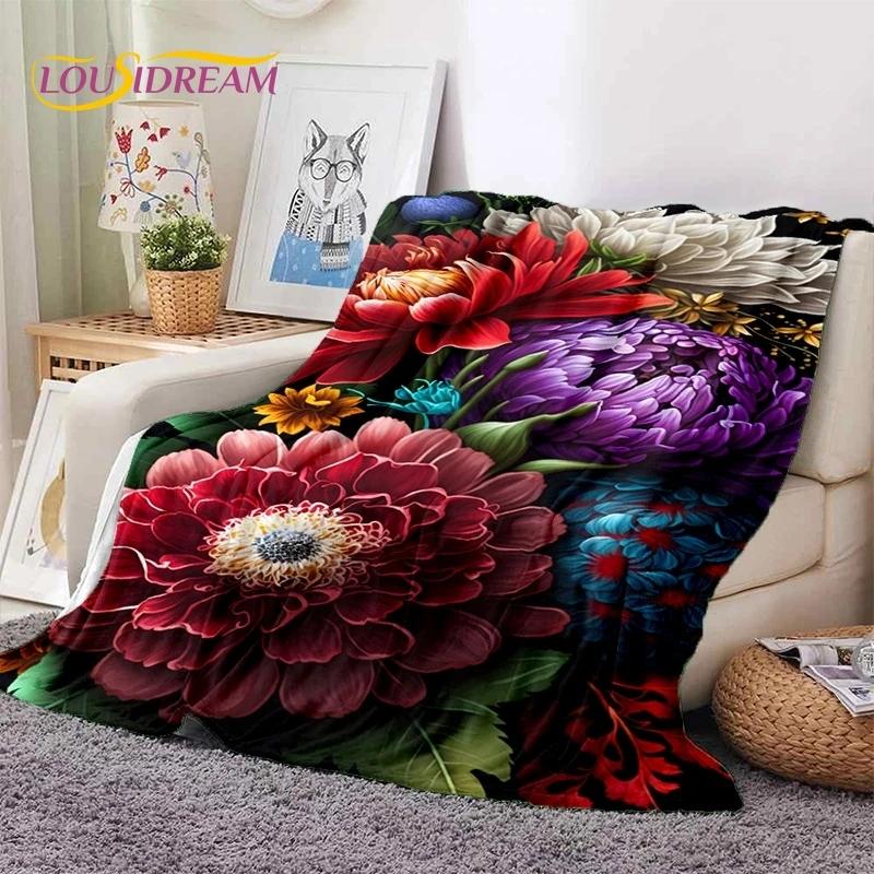 Мягкое фланелевое одеяло Dream Sun Flowers Nordic Daisy для кровати, спальни, дивана, пикника, плед для покрывала, отдыха на свежем воздухе, сна, подарок