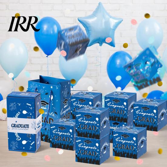 Jumping Red Envelope Bouncy Graduation Gift Box with Surprise Pop Up, High School College for Graduation, Exploding Money Party Decor Class of