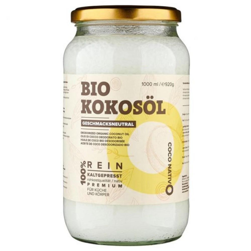 CocoNativo pack Bio Coconut Oil - 1000mL 1L Organic Oil Premium Natural Cold-Pressed Fresh Quality Pure 1000ml Cooking