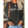 Petal Pattern Striped Print New Y2K Style Women'S Elegant Autumn Winter Casual Athletic Long Sleeve Single Sleeve