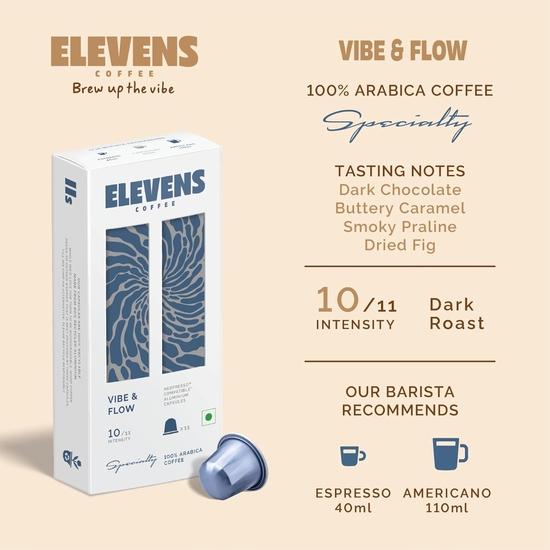 ELEVENS COFFEE | Набор ассорти | Кофе-капсулы | 100% арабика и робуста | 44 алюминиевые кофейные капсулы (11 x 4 вкуса) | Тёмная обжарка | Интенсивность 8–10