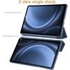 Coque + Verre Trempé - E.F.Connection - pour Samsung Galaxy Tab S9 Plus/S10 Plus - Antichoc - Bleu Foncé - 12,4 Pouces