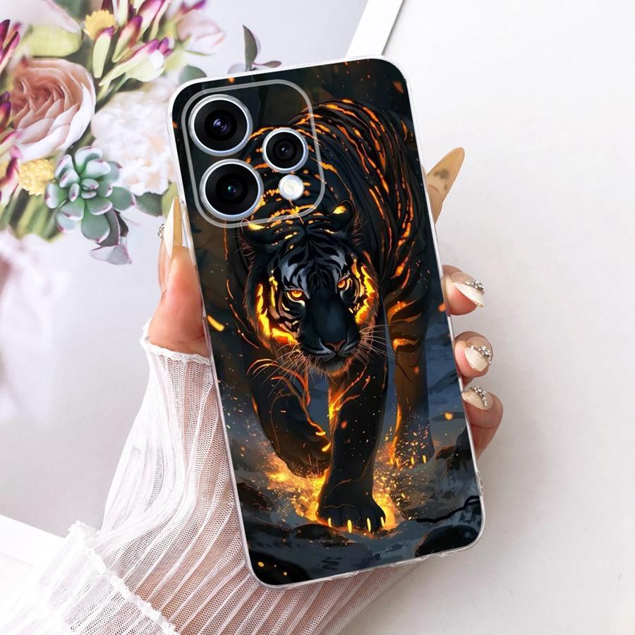 Чехол для OPPO Reno15 15F Защитный чехол для OPPO Reno15 F CPH2801 Reno 15 5G Capa цветок Мягкий силиконовый ТПУ Чехол для телефона