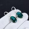 Emerald Gemstone 925 Sterling Silver Earring, Boho Silver Jewelry Dangle Earrings, Gifts For Thanksgiving Gifts For Her