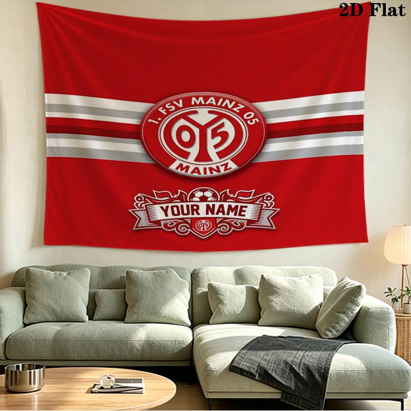 Custom Name Mainz 05 Printed Tapestry – Wall Hanging for Bedrooms, Dorms, and Home Decor