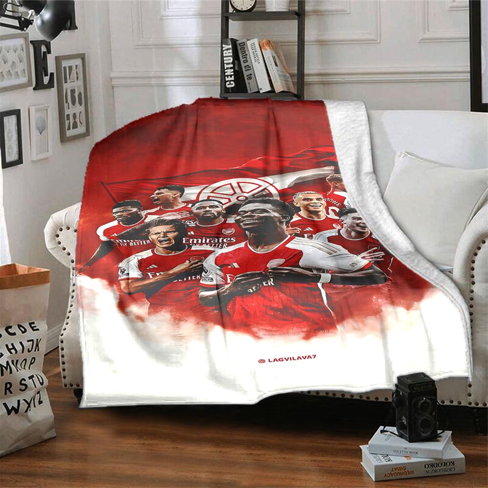 Arsenal Crest Blankets Flannel Printed Breathable Warm Throw Blanket for Home Office Bedspreads 0708a33