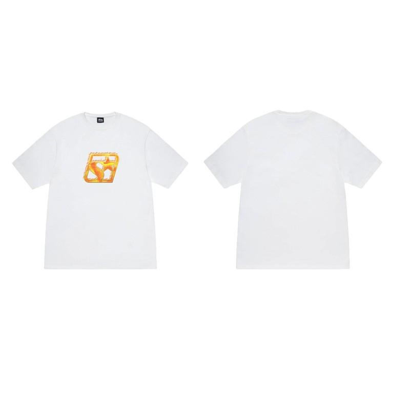 Mens Oversized Cotton Tee With Bold Letter Print Casual Short Sleeve T-Shirt Youth Streetwear